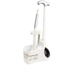 Toilet Bowl Plunger and Brush Set: Unique Heavy Duty Toilet Plunger Scrubber Cleaner Holder Combo with Covered Caddy – Hidden Elongated Discreet Office Toilet Plunger Accessories for Daily use