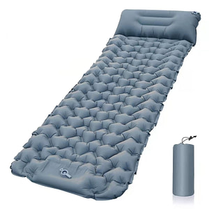 Self-Inflating Camping Pad Sleeping Mat - Portable Air Mattress Pad Thick Comfortable Sleep Pads with Built-in Inflatable Pump Durable Compact Light for Backpacking Hiking Camp Outdoor Patio Poolside