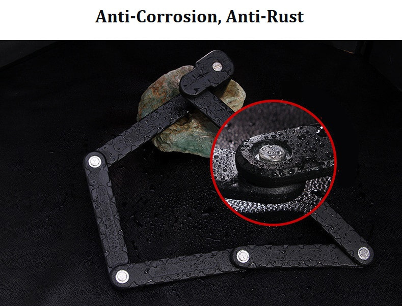 Portable Folding Bike Lock - Lightweight Carry with You Everywhere When You Ride Security Bicycle Lock – Super Durable Anti-Theft Secure Bike Guard with Keys - Image 2